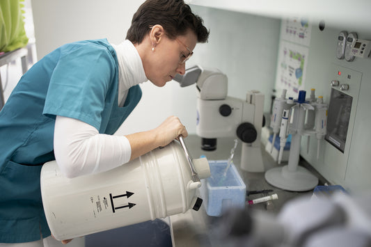 Einfrieren von befruchteten Eizellen oder Spermien (Kryokonservierung)